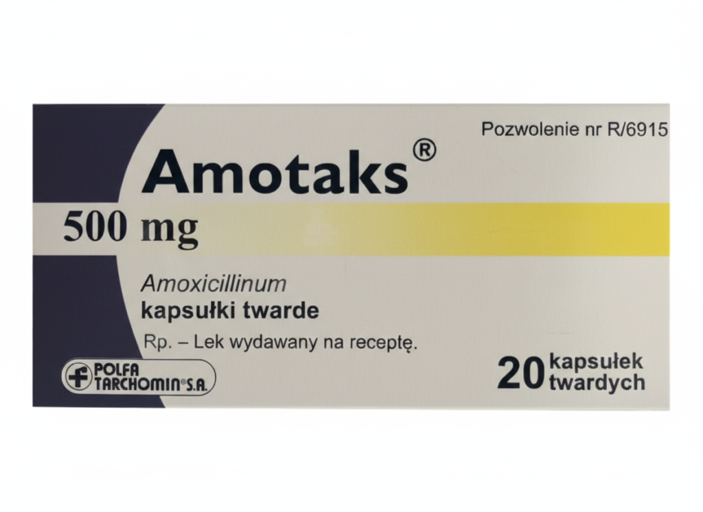 Amotaks kapsułki twarde (500 mg) – 20 kaps.