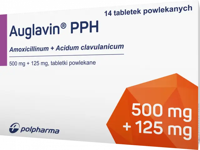 Auglavin PPH tabletki powlekane (500 mg + 125 mg) - 14 tabl.