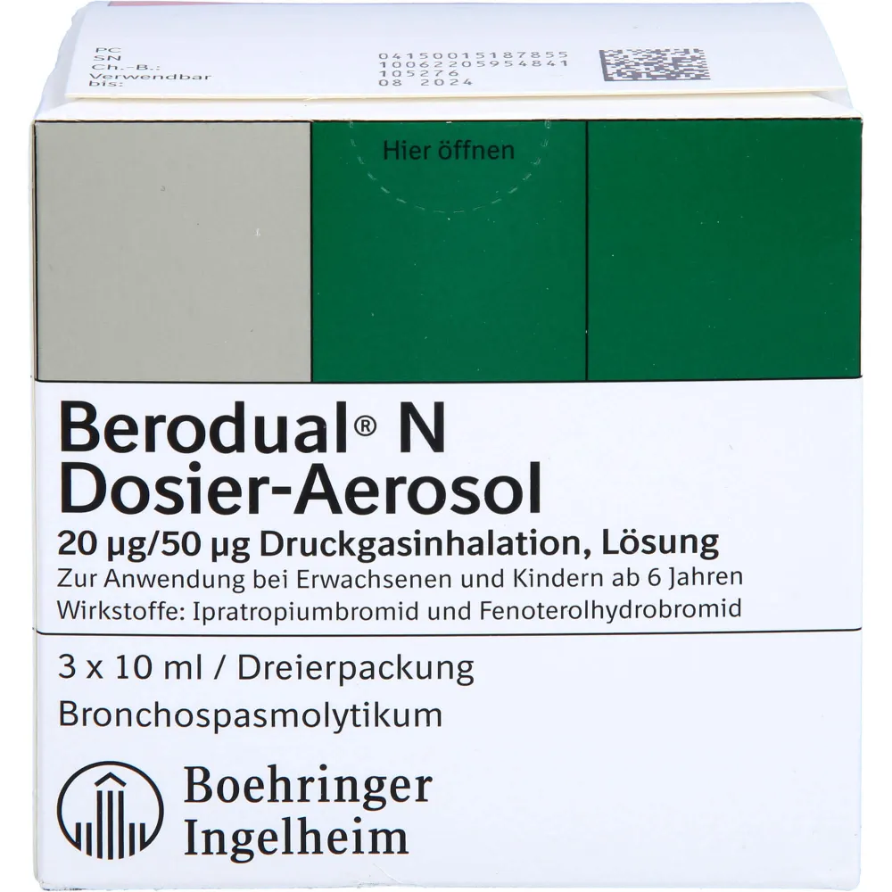 Berodual N aerozol inhalacyjny, roztwór ((50 mcg + 21 mcg)/dawkę inh.) – 1 poj. (200 dawek)