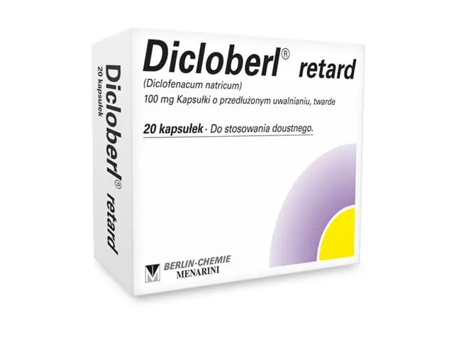 Dicloberl retard kapsułki o przedłużonym uwalnianiu, twarde (100 mg) – 20 kaps.
