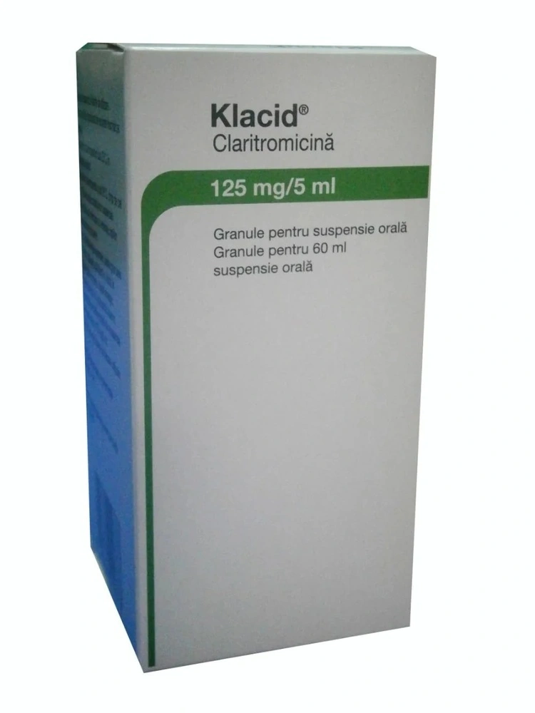 Klacid granulat do sporządzania zawiesiny doustnej (125 mg/5 ml) – 1 butelka 100 ml