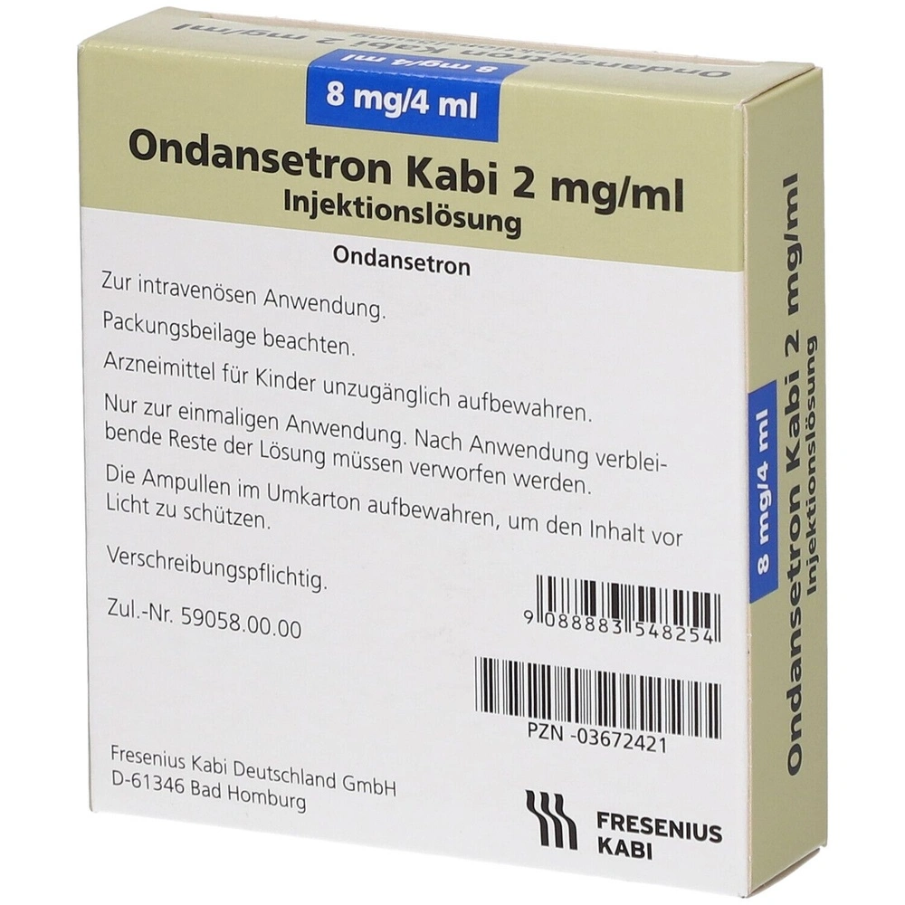 Ondansetron Kabi 2 mg/ml roztwór do wstrzykiwań roztwór do wstrzykiwań (2 mg/ml) – 10 amp. 2 ml