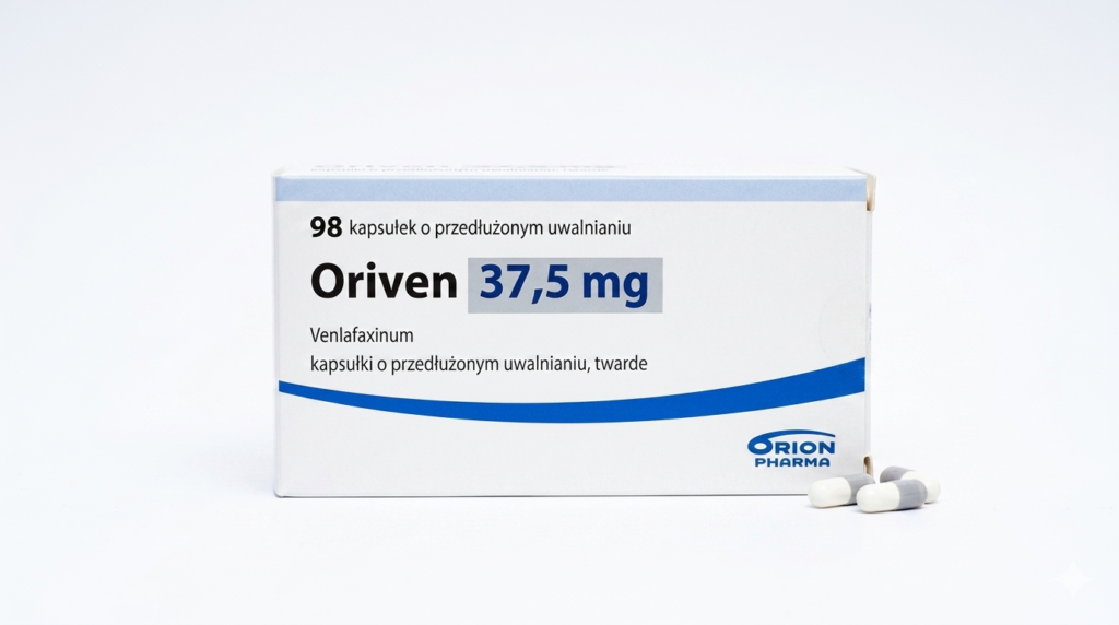 Oriven kapsułki o przedłużonym uwalnianiu, twarde (37,5 mg) – 98 kaps.