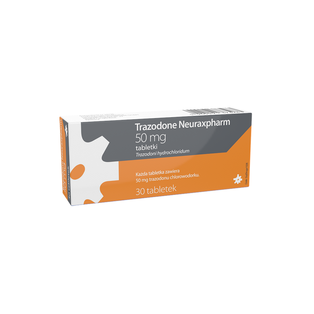 Trazodone Glenmark tabletki (50 mg) – 30 tabl.